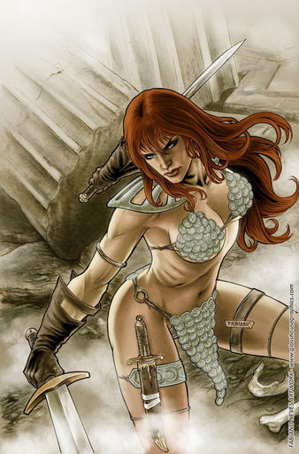 Age of Conan: Hyborian Adventures - Рыжая Соня. Краткая информация и большая подборка арта